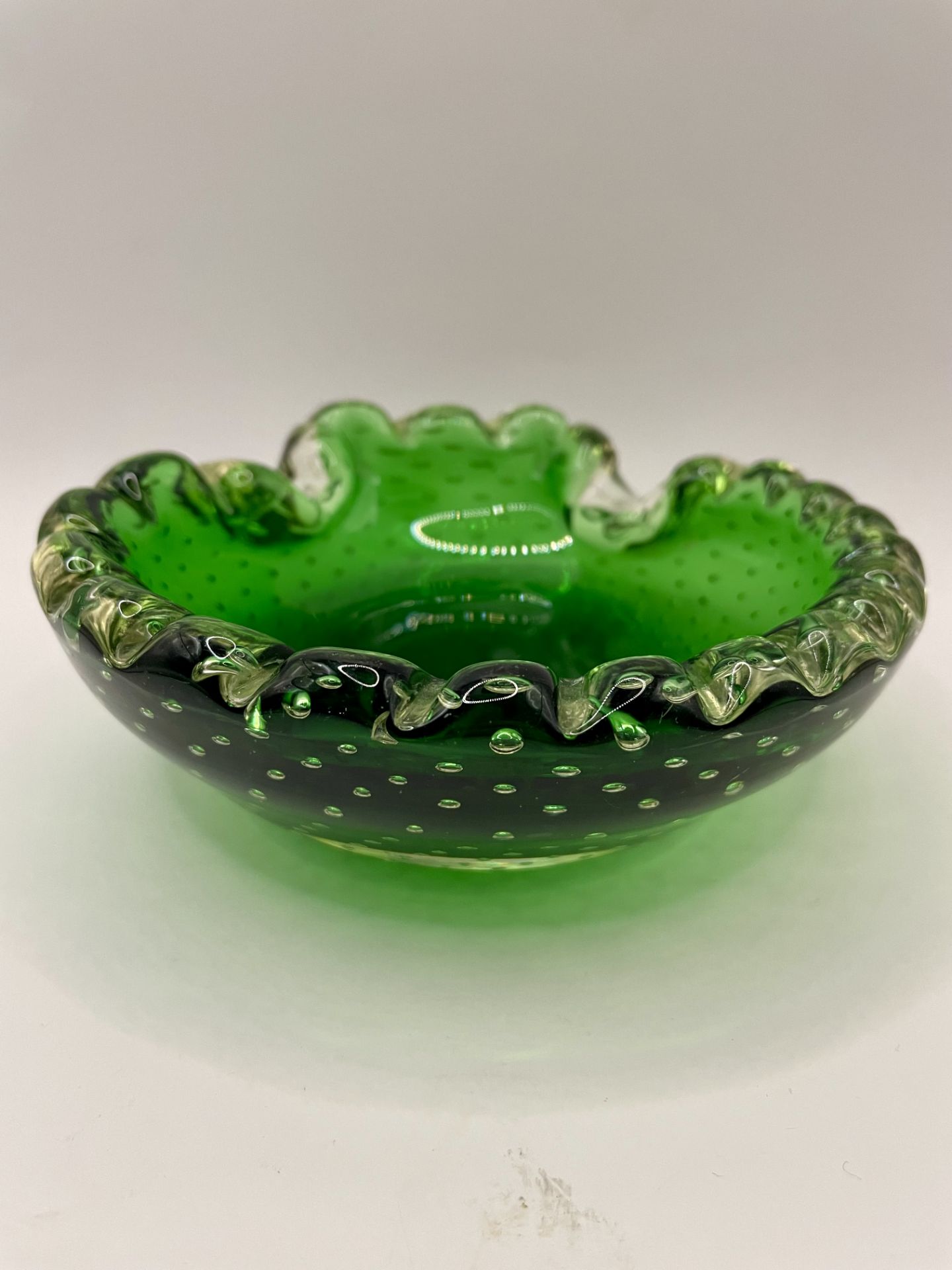 MID CENTURY MURANO "BULLICANTE" GLASS BOWL - ITALY - Image 9 of 9