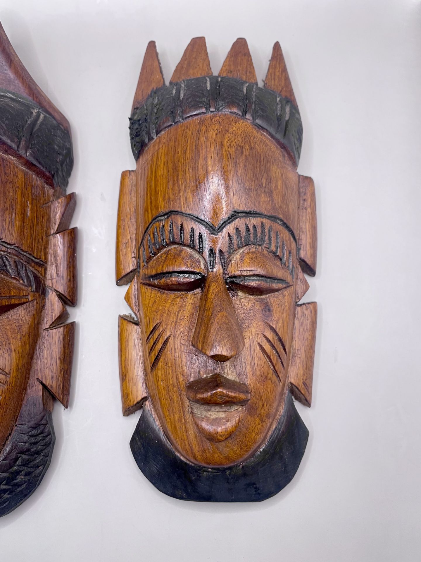 Two Vintage mid century Antelope African Masks. Great condition and a pair.  - Image 7 of 7