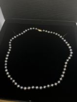 TAHITIAN STYLE PEARL NECKLACE WITH 14ct GOLD CLASP