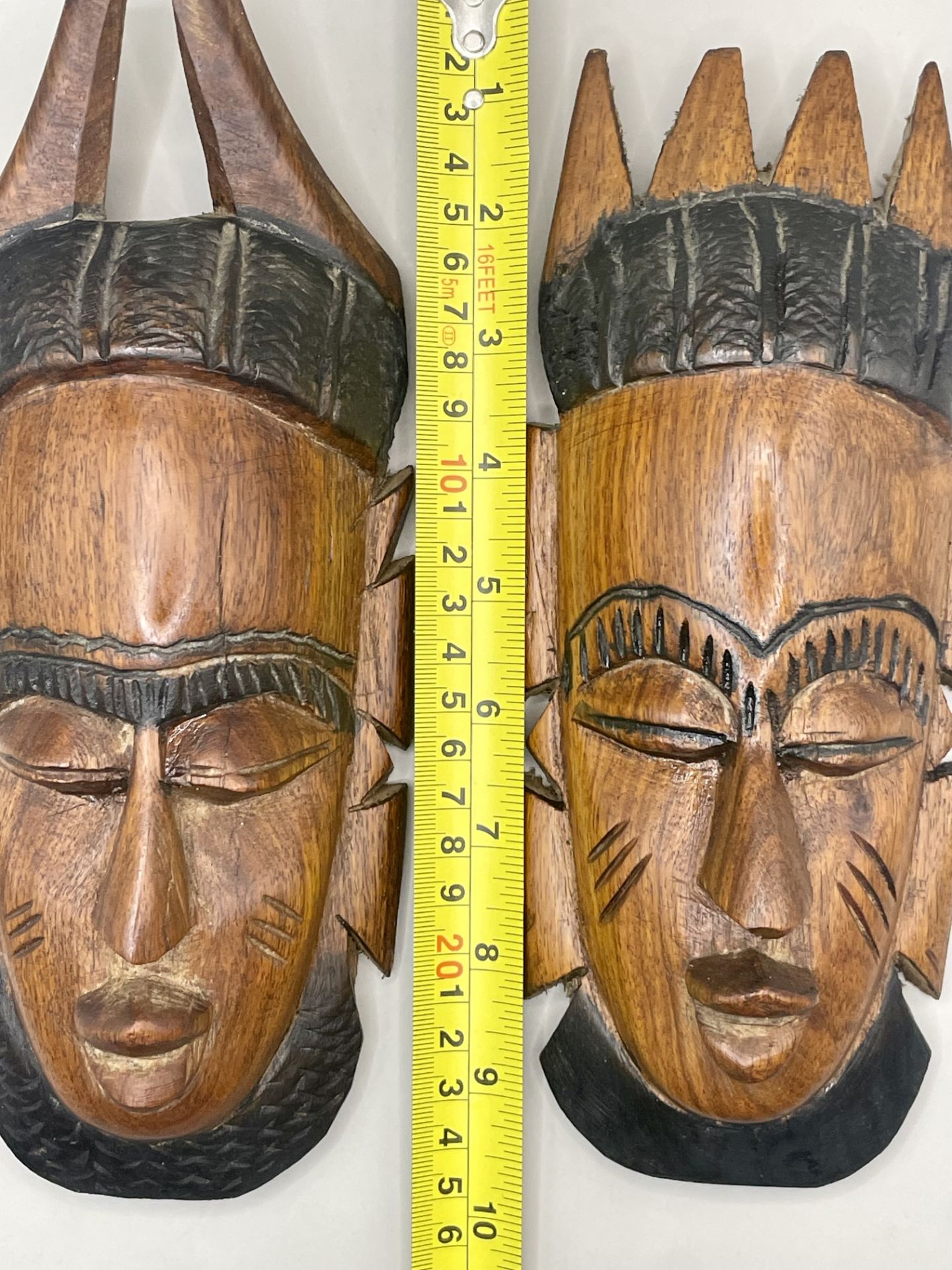 Two Vintage mid century Antelope African Masks. Great condition and a pair.  - Image 2 of 7