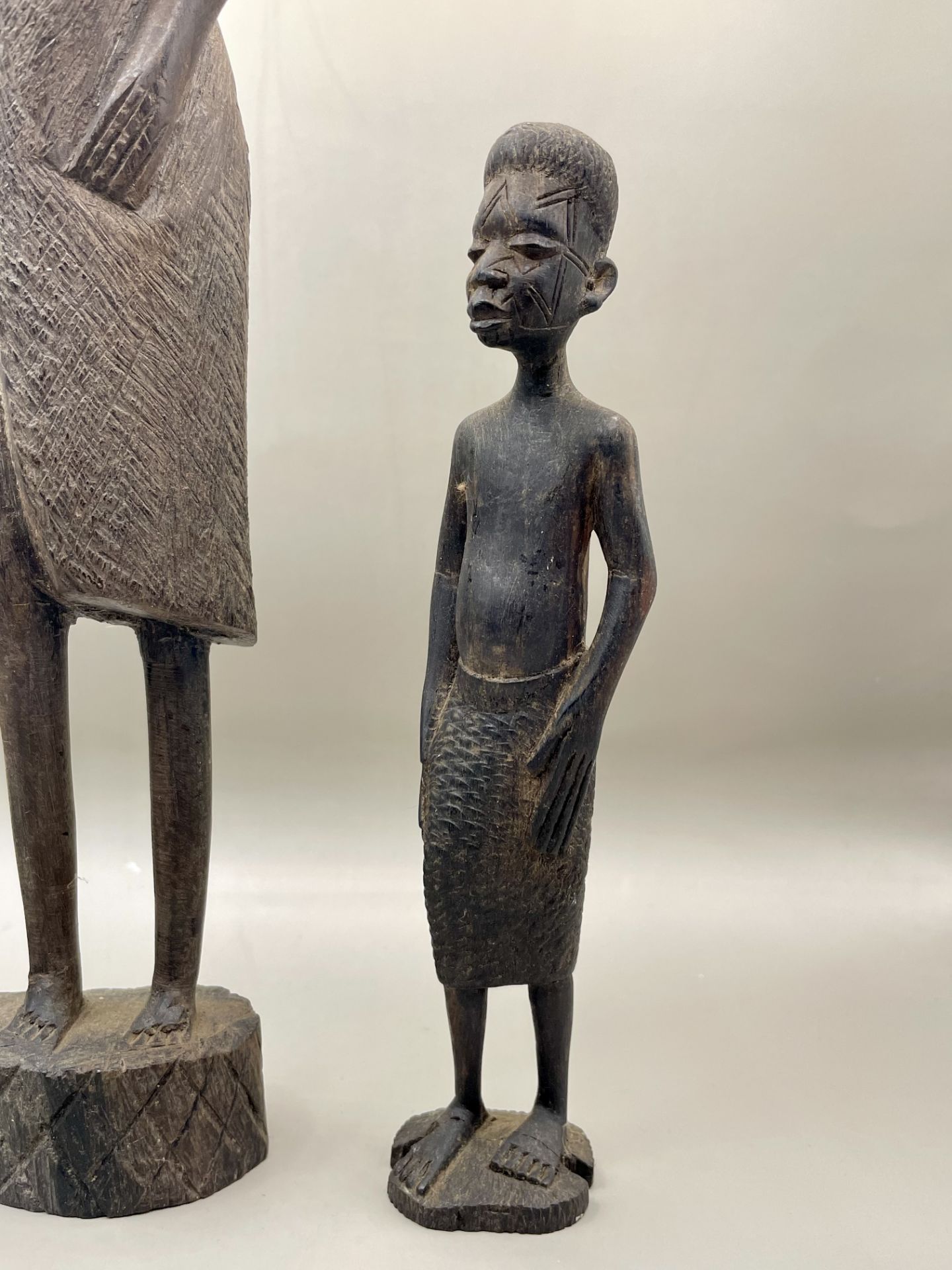 Two African antique Wooden carvings - Image 10 of 18