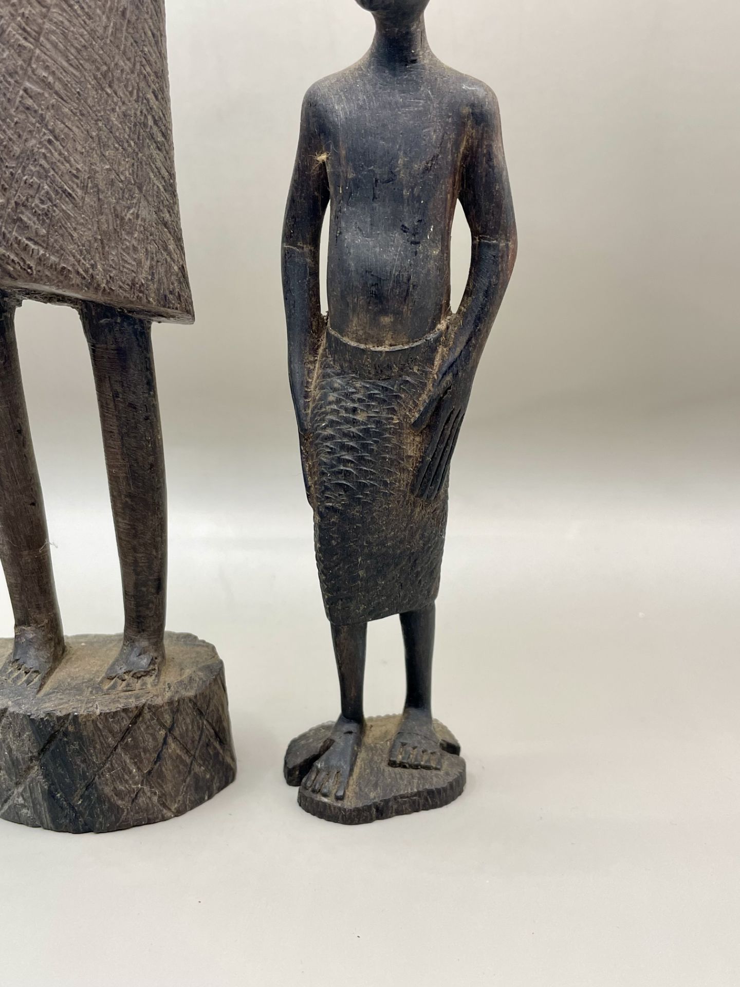 Two African antique Wooden carvings - Image 17 of 18