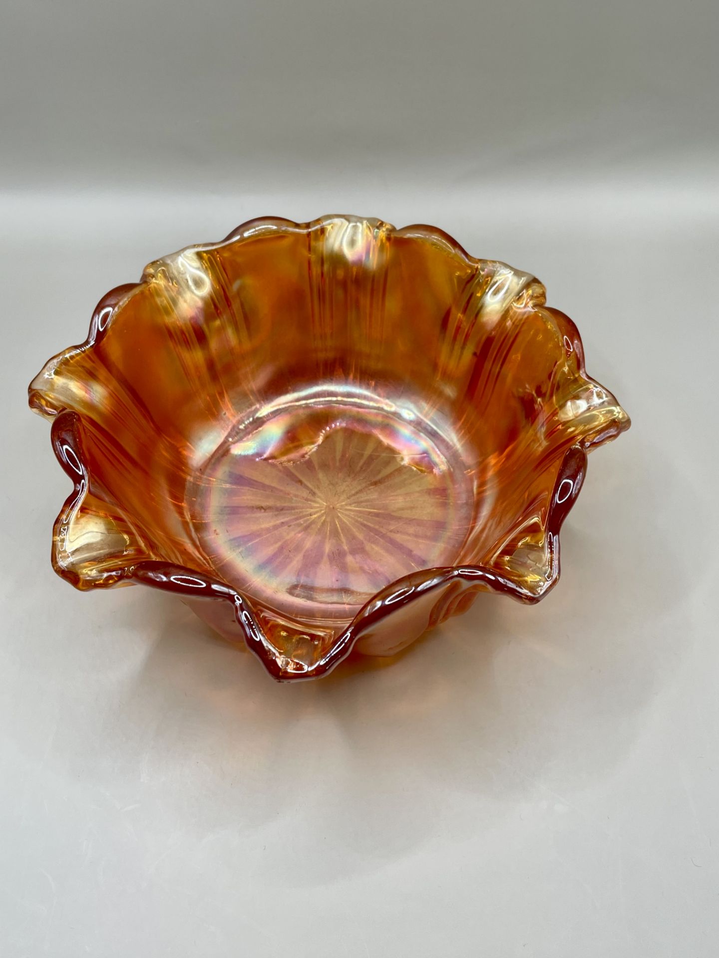 An original  Victorian Carnival Glass Bowl great condition.