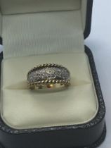 9ct YELLOW GOLD 0.31ct DIAMOND RING APPROX. SIZE N 1/2 APPROX. WEIGHT 4.2g