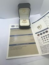 14ct ROSE GOLD 0.50ct DIAMOND SOLITAIRE RING WGI CERTIFICATED £1,900 VALUATION APPROX. SIZE N 1/2