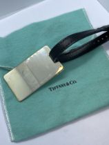 TIFFANY AND CO 925 MARKED SILVER LUGGAGE TAG APPROX. WEIGHT 34.47g