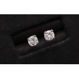 18K WHITE GOLD - 0.66CT 'VS' DIAMOND EAR STUDS