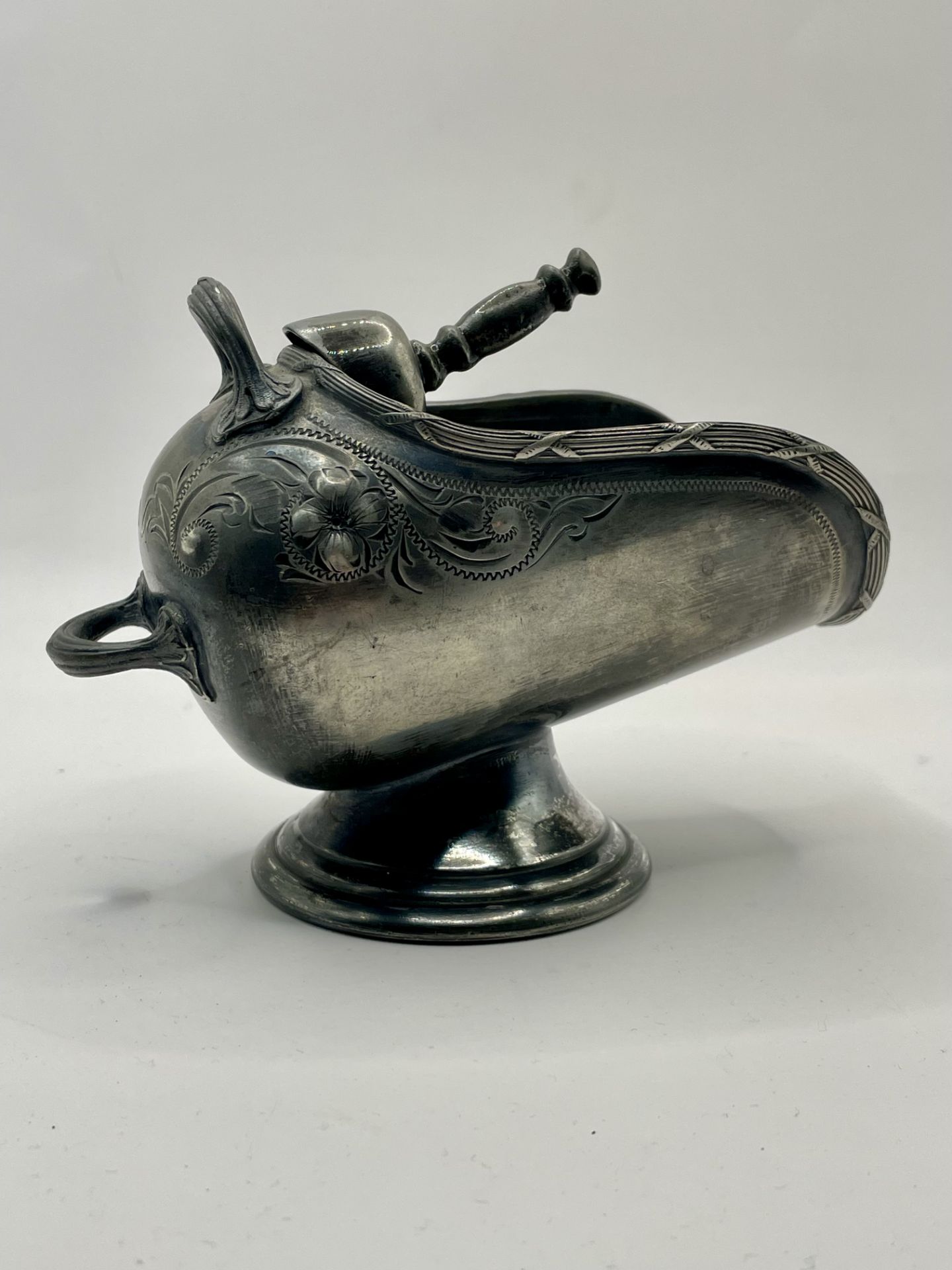 Art Nouveau 1920s Pewter scoop and coal scuttle ornament - Image 7 of 10