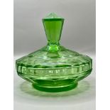 Stunning Art Deco (Period Piece) Uranium Green Bon Bon dish