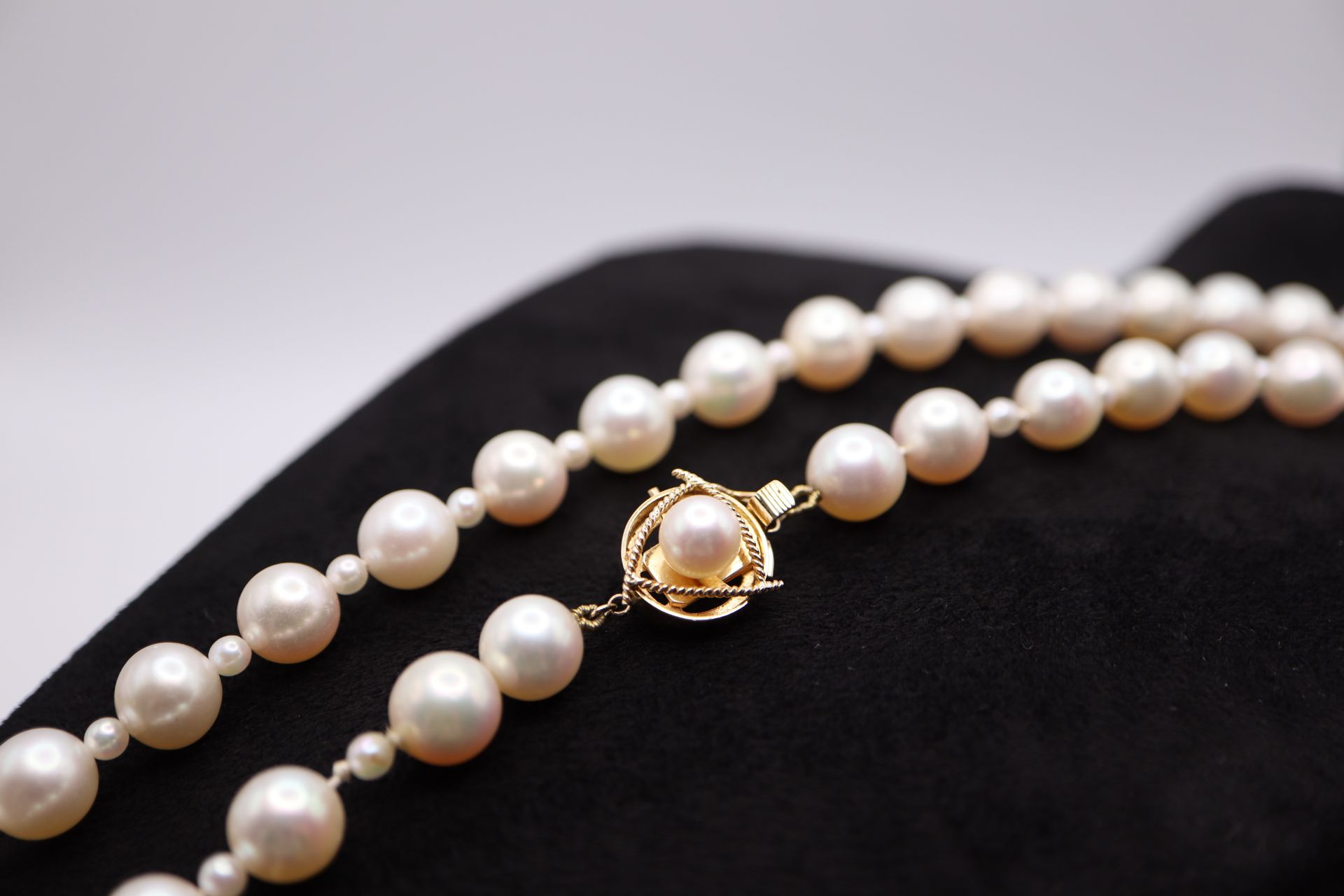 14K YELLOW GOLD & PEARL NECKLACE - Image 3 of 5