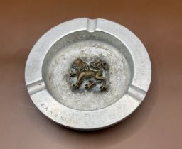 An extremely rare 1945 Blenheim 1946 aluminium ashtray. Inscribed “the boy”