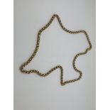 APPROX 20" TRIPLE BELCHER GOLD COLOURED CHAIN APPROX 27 GRAMS - TESTED AS AT LEAST 9ct GOLD