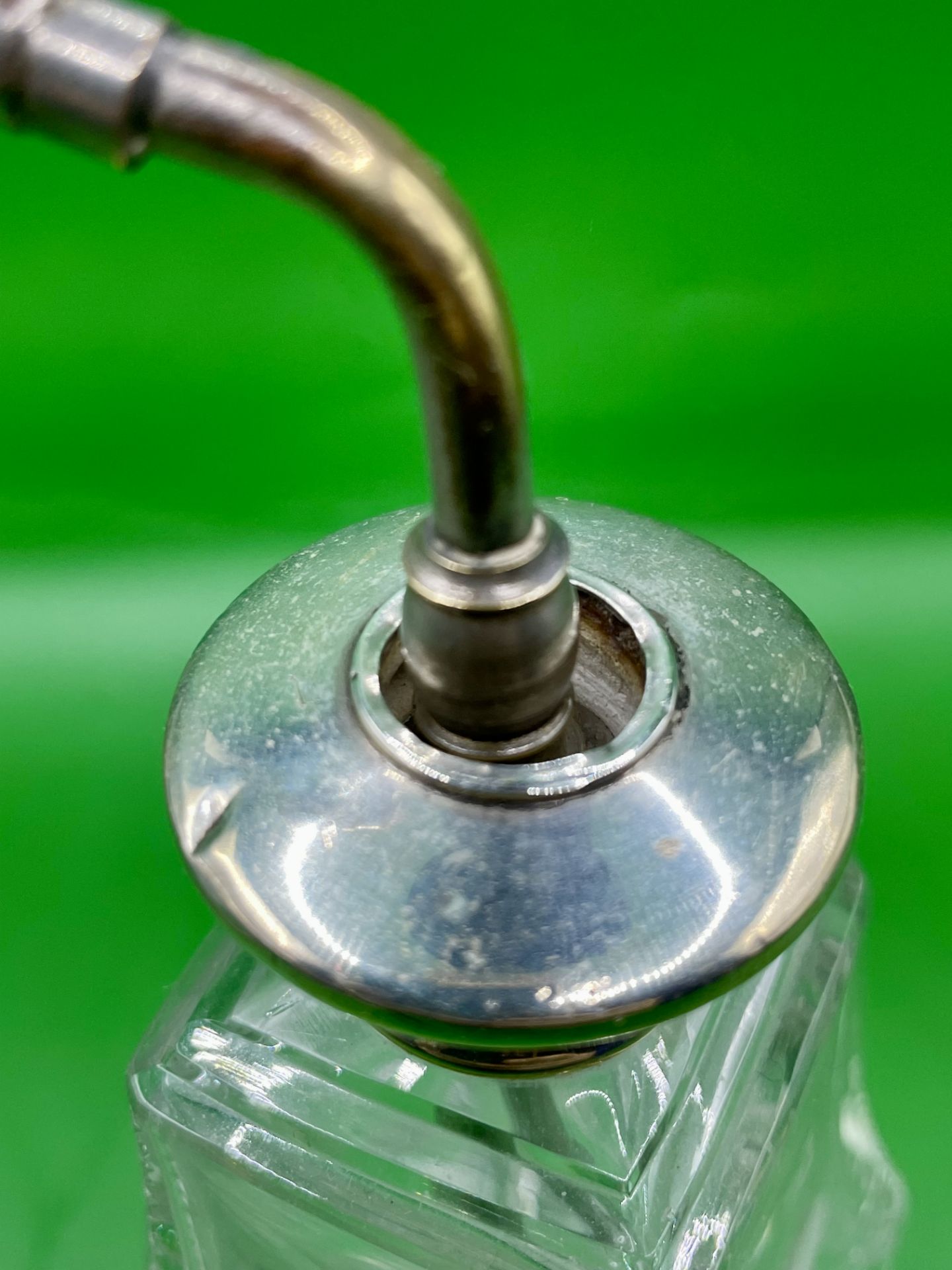 Atomizer Scent Bottle Edwardian American Sterling Etched Flowers Slight wear to top see photos.  - Image 6 of 8