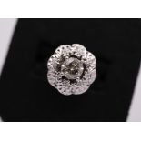 1.15CT DIAMOND RING in 18K WHITE GOLD (UK SIZE: N 1/2)