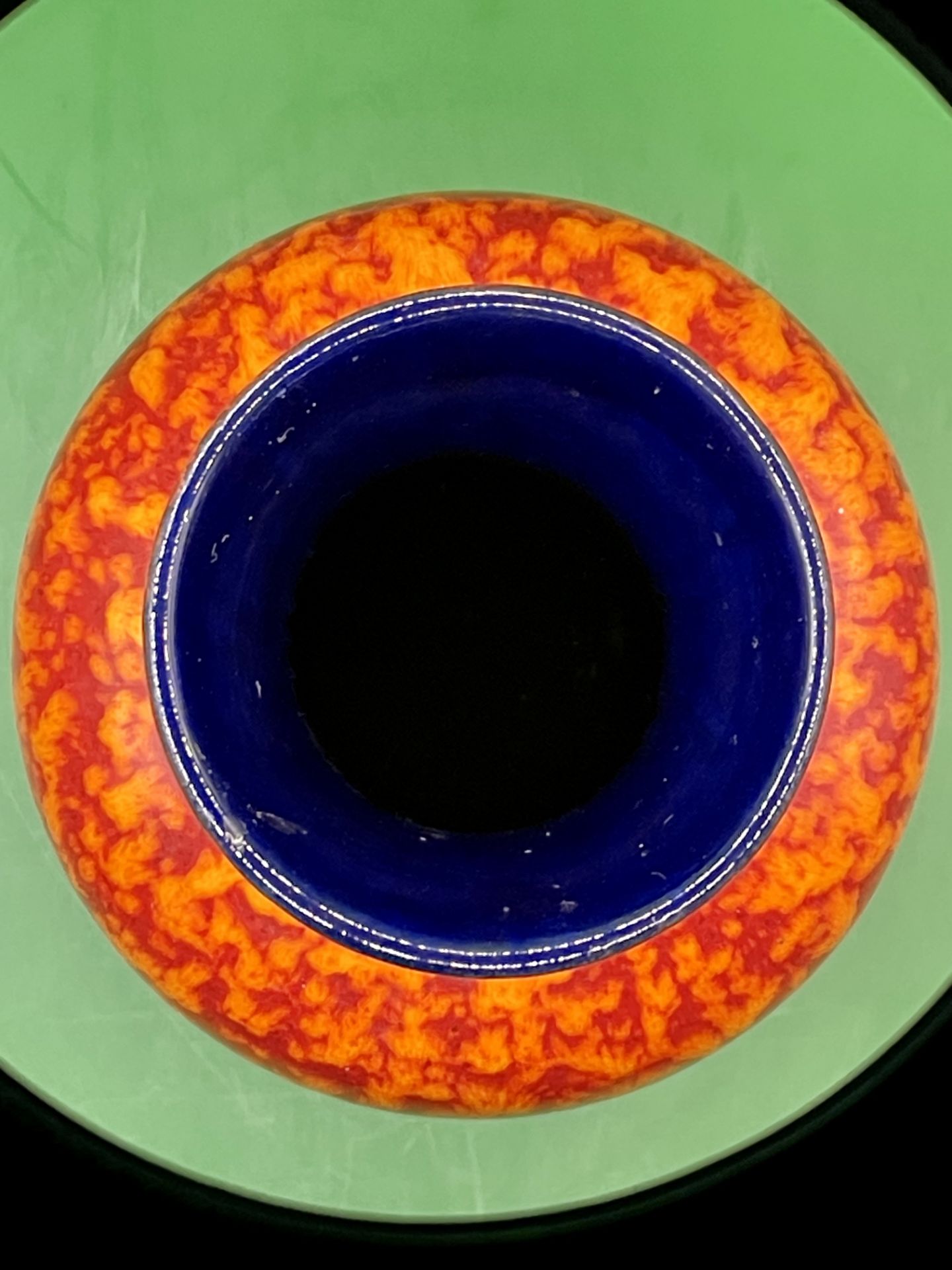 Lovely 1920s Ceramic possibly German Vase with amazing deep orange effect/design. - Image 9 of 9
