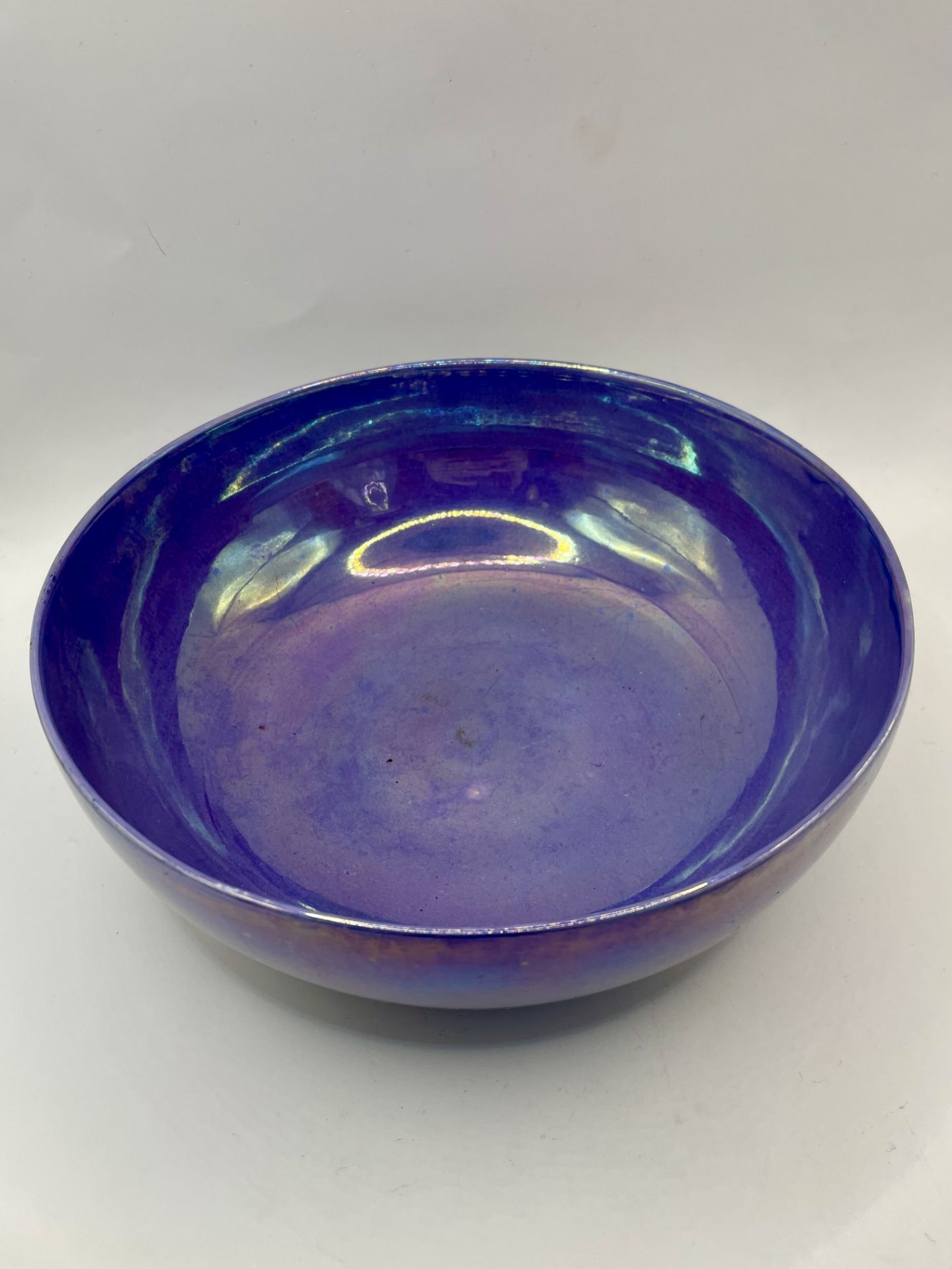 Two lovely Deep purple lustreware pieces Vase & Bowl  - Image 8 of 9