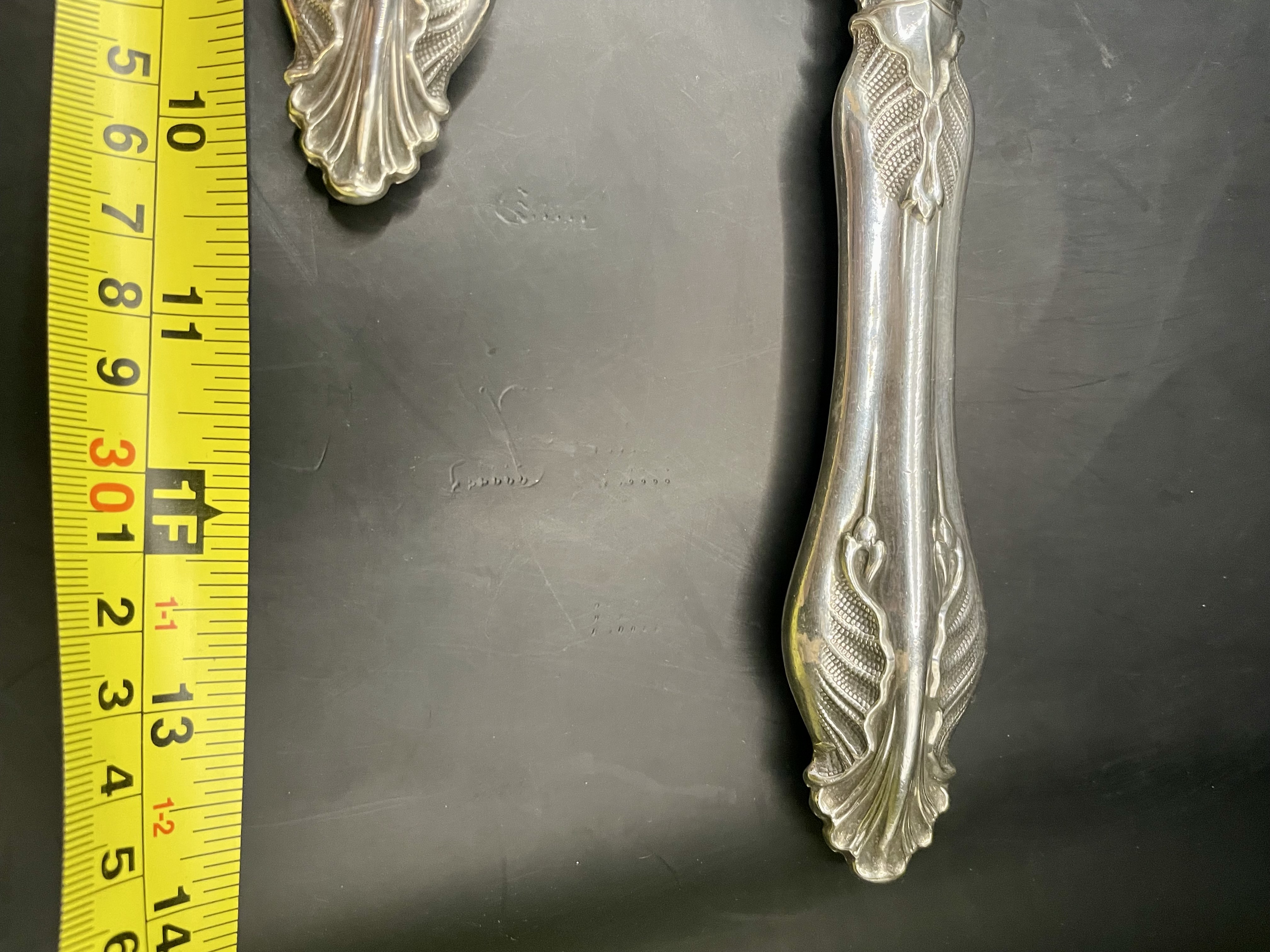 LARGE SET ART NOVEAU SILVER PLATED FISH SERVERS - Image 10 of 11