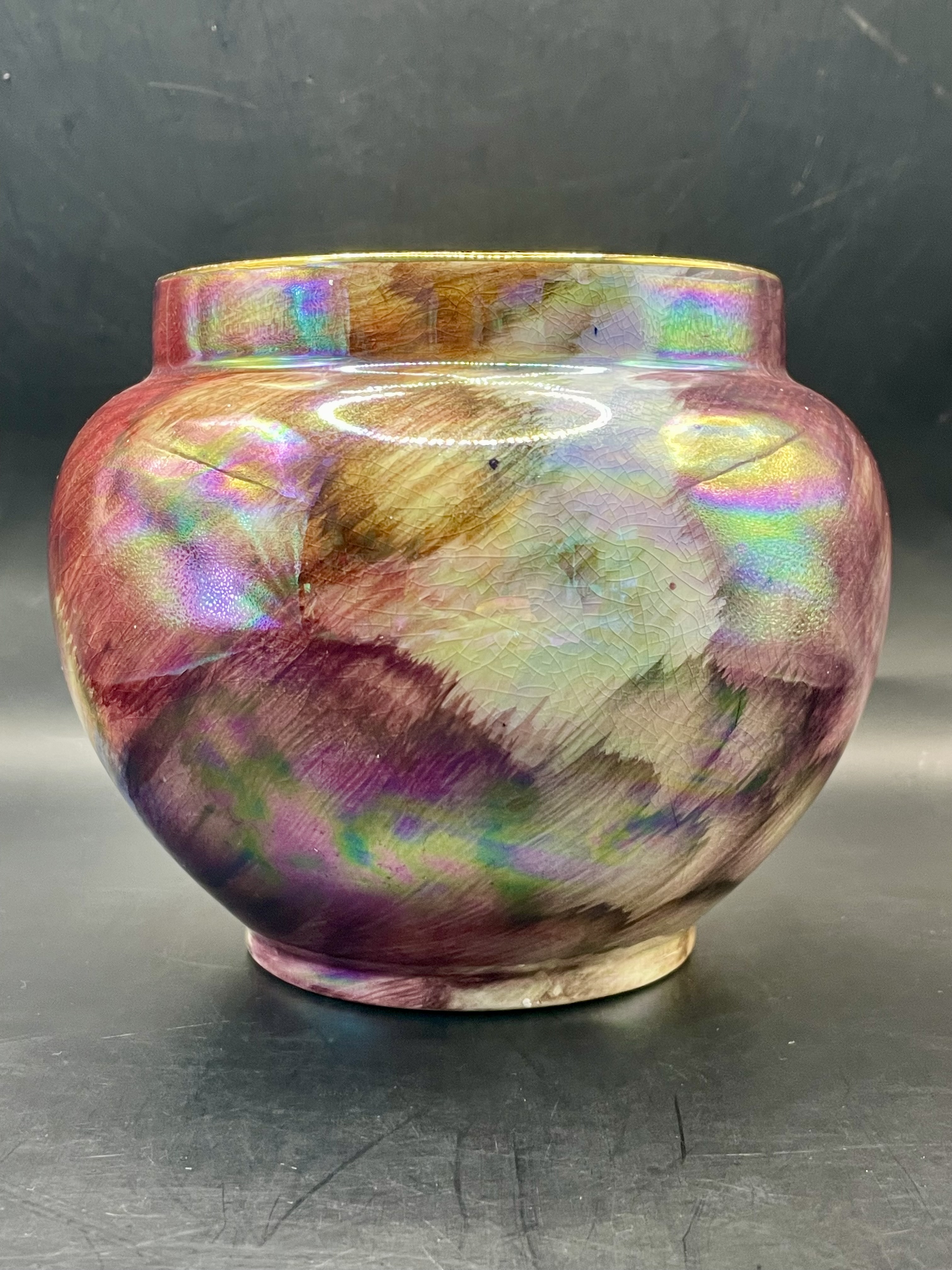 Beautiful 1930s purple lustre ware bowl - Image 4 of 6