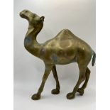 Vintage large brass camel. 