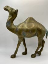 Vintage large brass camel.