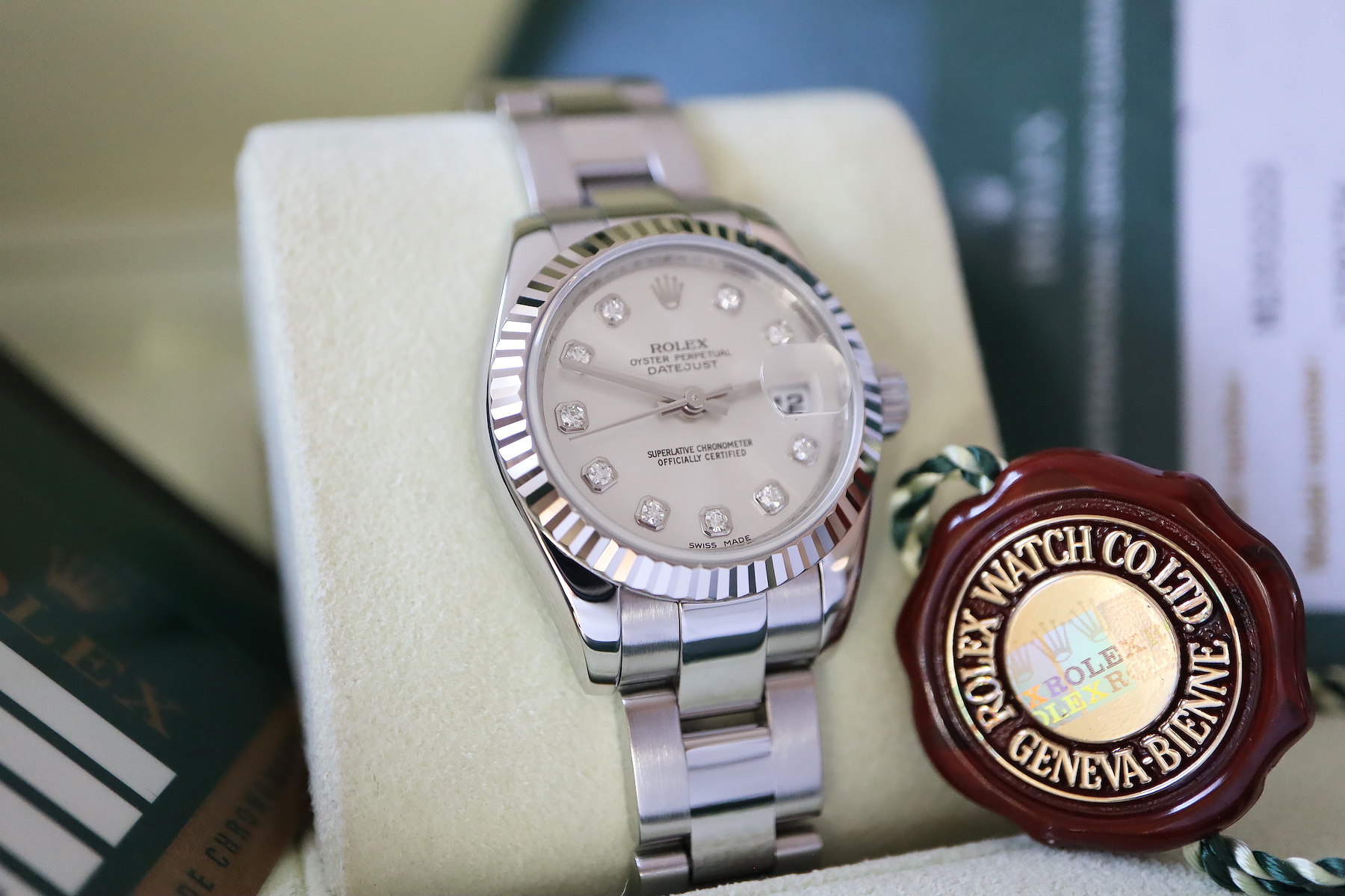 ROLEX *DIAMOND* DATEJUST (REF. 179174) *FULL SET* BOXSET, CARD, TAGS ETC! - Image 9 of 12