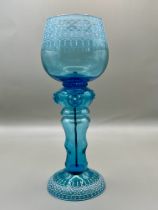 Georgian Blue 1780s Rummer, this item was professionally restored in the past - at what period I’m