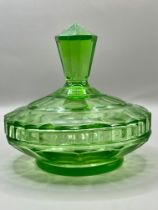 Stunning Art Deco (Period Piece) Uranium Green Bon Bon dish