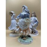 Three lovely vintage Royal Worcester Porcelain limited edition maids. 