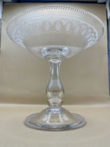 A Victorian glass 1860s Tazza in excellent condition.