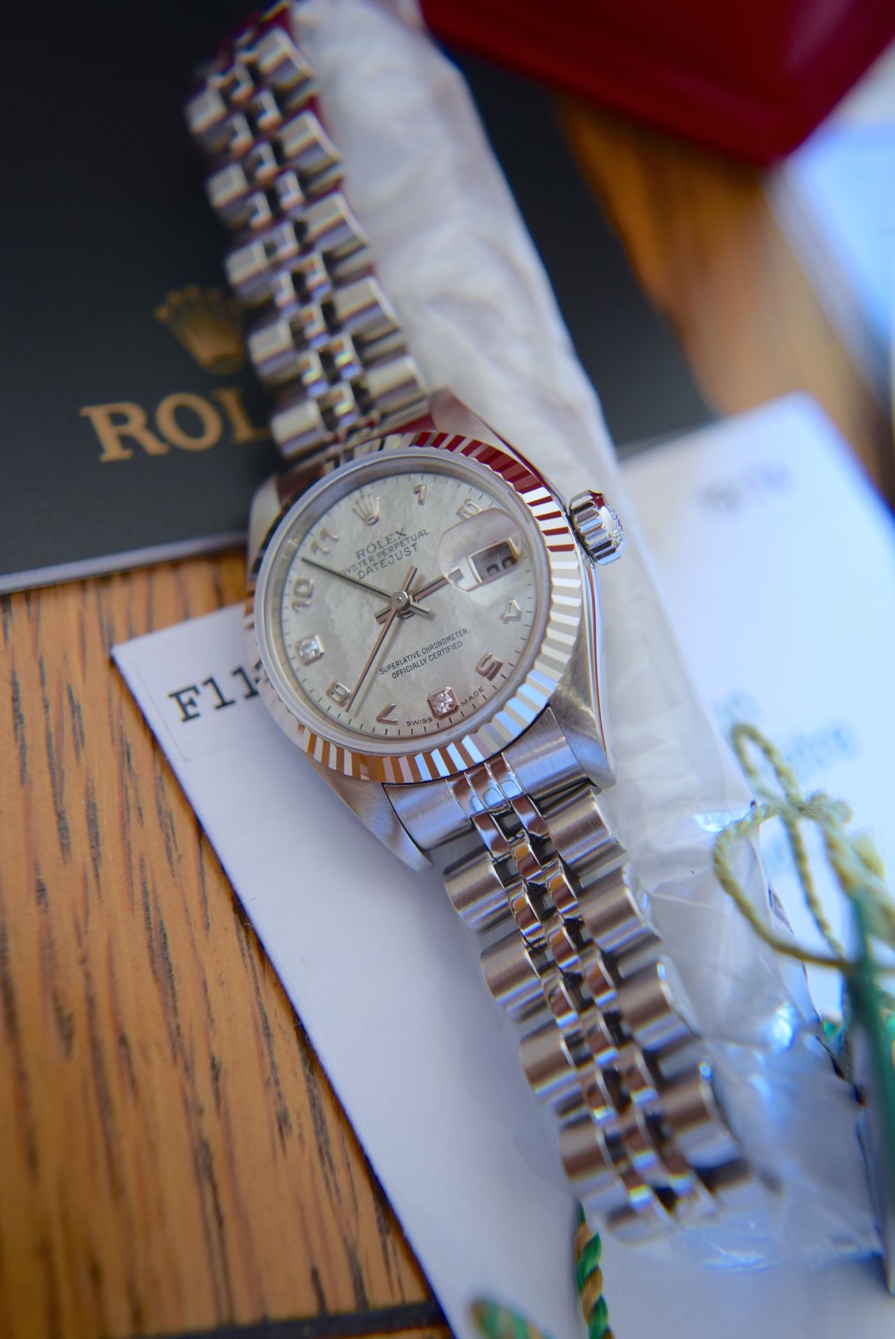 ROLEX DATEJUST REF. 79174 *FULL SET* FACTORY *RARE* GREY PEARL DIAMOND DIAL - Image 7 of 25