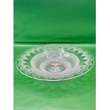 Victorian Etched glass bowl lovely condition rare item. 