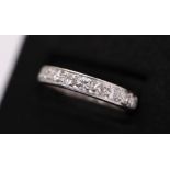 2.10CT 'F / VVS' DIAMOND ETERNITY RING in 18K WHITE GOLD (UK SIZE: P 1/2)