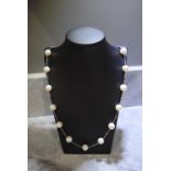 SILVER PEARL NECKLACE