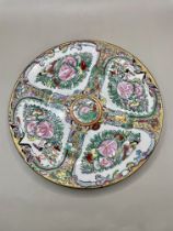 Antique Chinese Famille rose porcelain plate, circa 1860-80s 