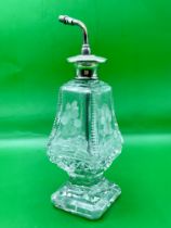 Atomizer Scent Bottle Edwardian American Sterling Etched Flowers Slight wear to top see photos.