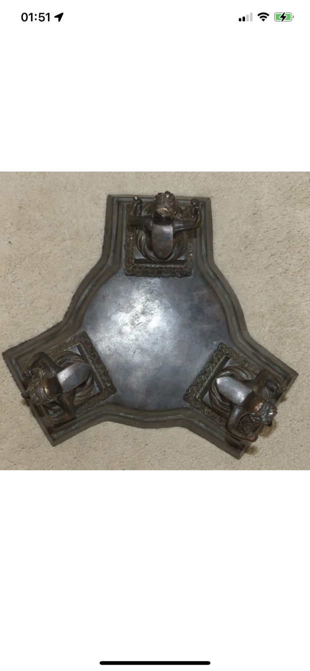 RARE HEAVY BRONZE TRIPOD PLANT STAND - Image 2 of 10