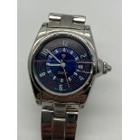 MENS CROTON STAINLESS STEEL SWISS MOVEMENT WATCH 44MM WITH SAPPHIRE CRYSTAL - WATER RESISTANT TO 5AT