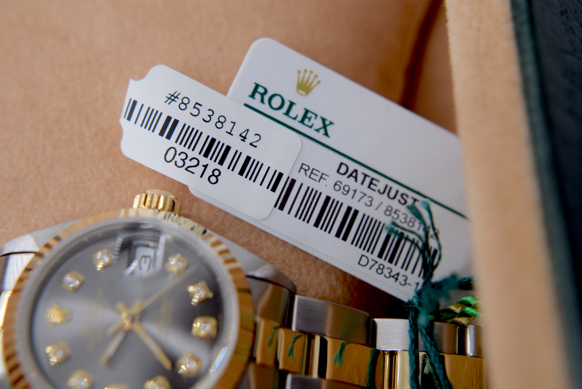 ROLEX DATEJUST GOLD & STEEL REF. 69173 - GREY DIAL/ OYSTER (BOX & CERTIFICATE ETC) - Image 9 of 13