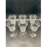 Set of six Edwardian 1910-18 cut glasses