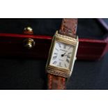 JAEGER-LE COULTRE 'DIAMOND' REVERSO (REF. 100.111.1) - 18CT YELLOW GOLD '750' HALLMARKED