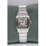 CARTIER SANTOS GALBEE REF. 1565 (STAINLESS STEEL) LADIES MODEL 24MM CASE (CARTIER QUARTZ MOVEMENT)