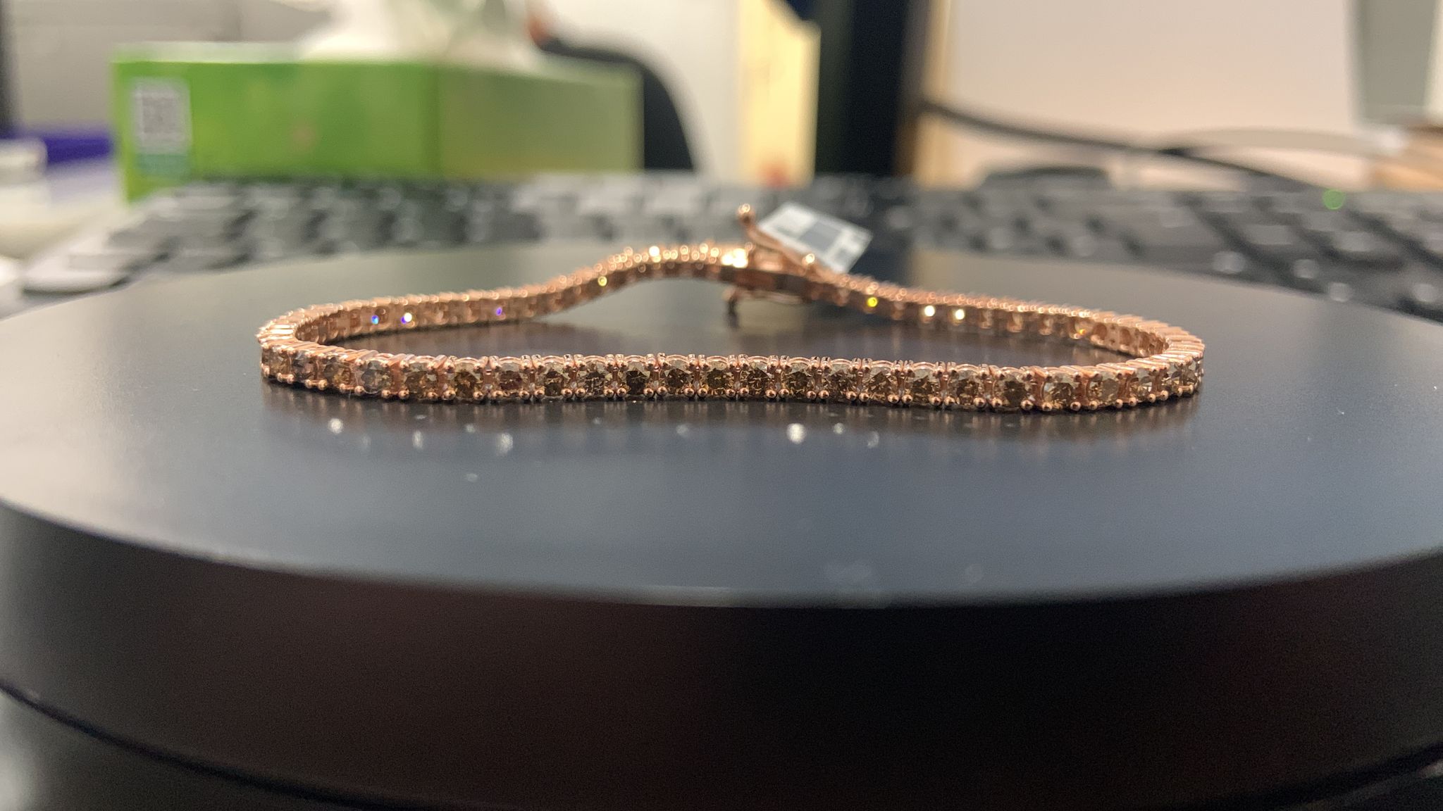 3.72CT DIAMOND TENNIS BRACELET IN 14K ROSE GOLD (Total Weight: 8.99g)