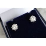 0.70CT DIAMOND STUD EARRINGS in 18K WHITE GOLD