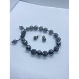 TRESOR PARIS SHAMBALLA BRACELET & MATCHING EARRINGS