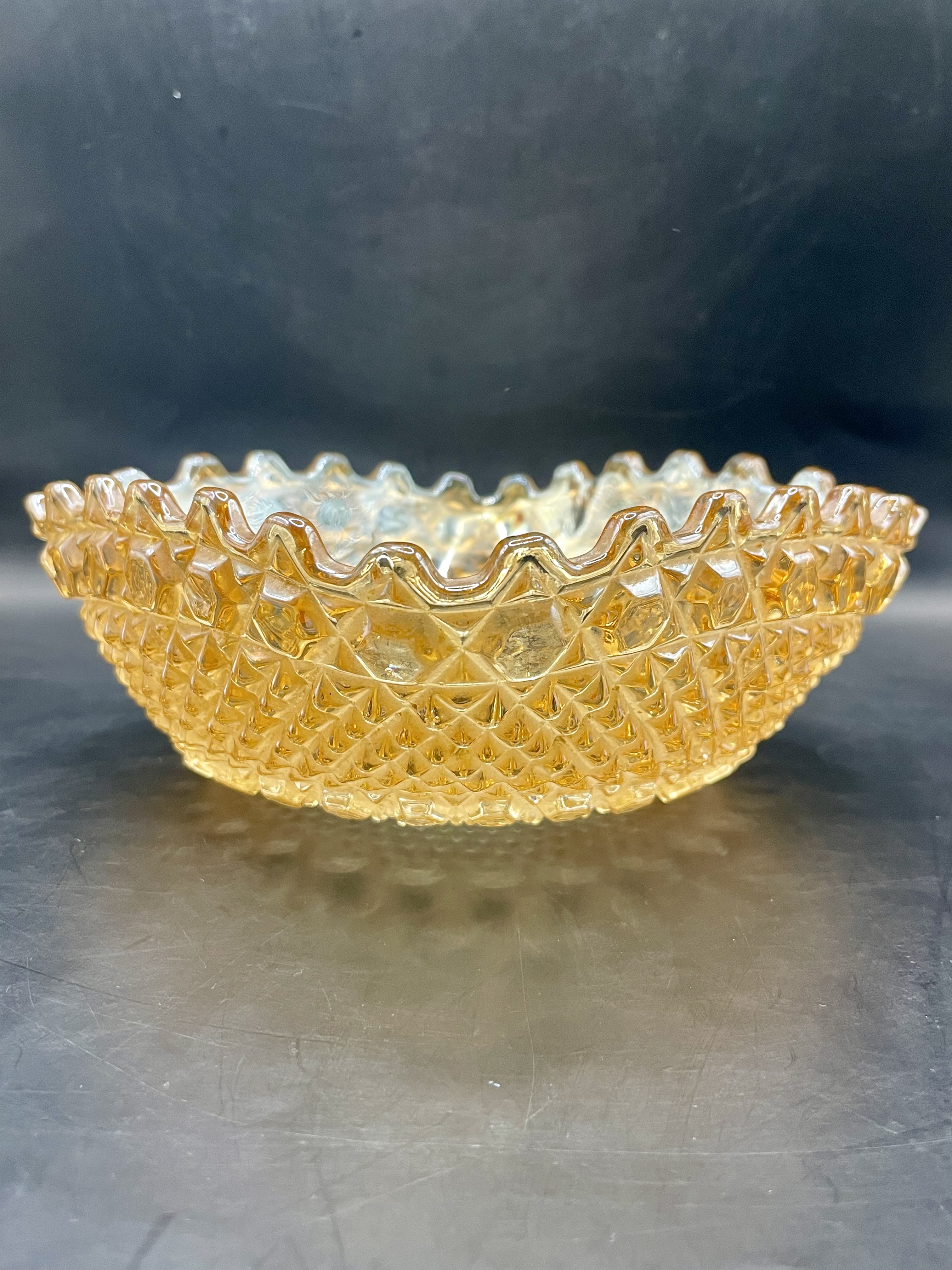 Lovey sowerby glass amber bowl  Great condition no chips or cracks.  - Image 5 of 11