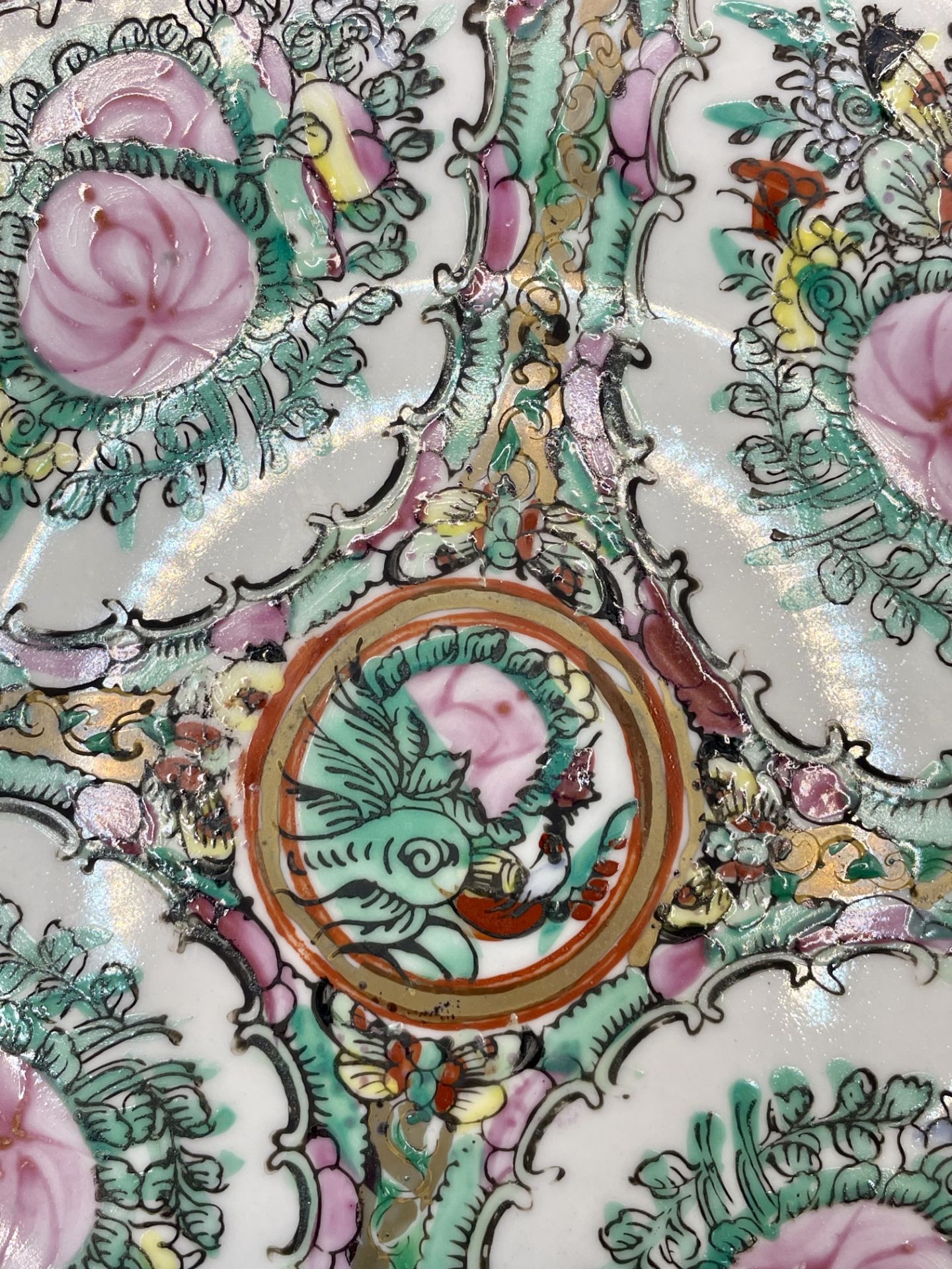 Antique Chinese Famille Rose Porcelain Plate, Circa 1880-1890. - Image 3 of 7
