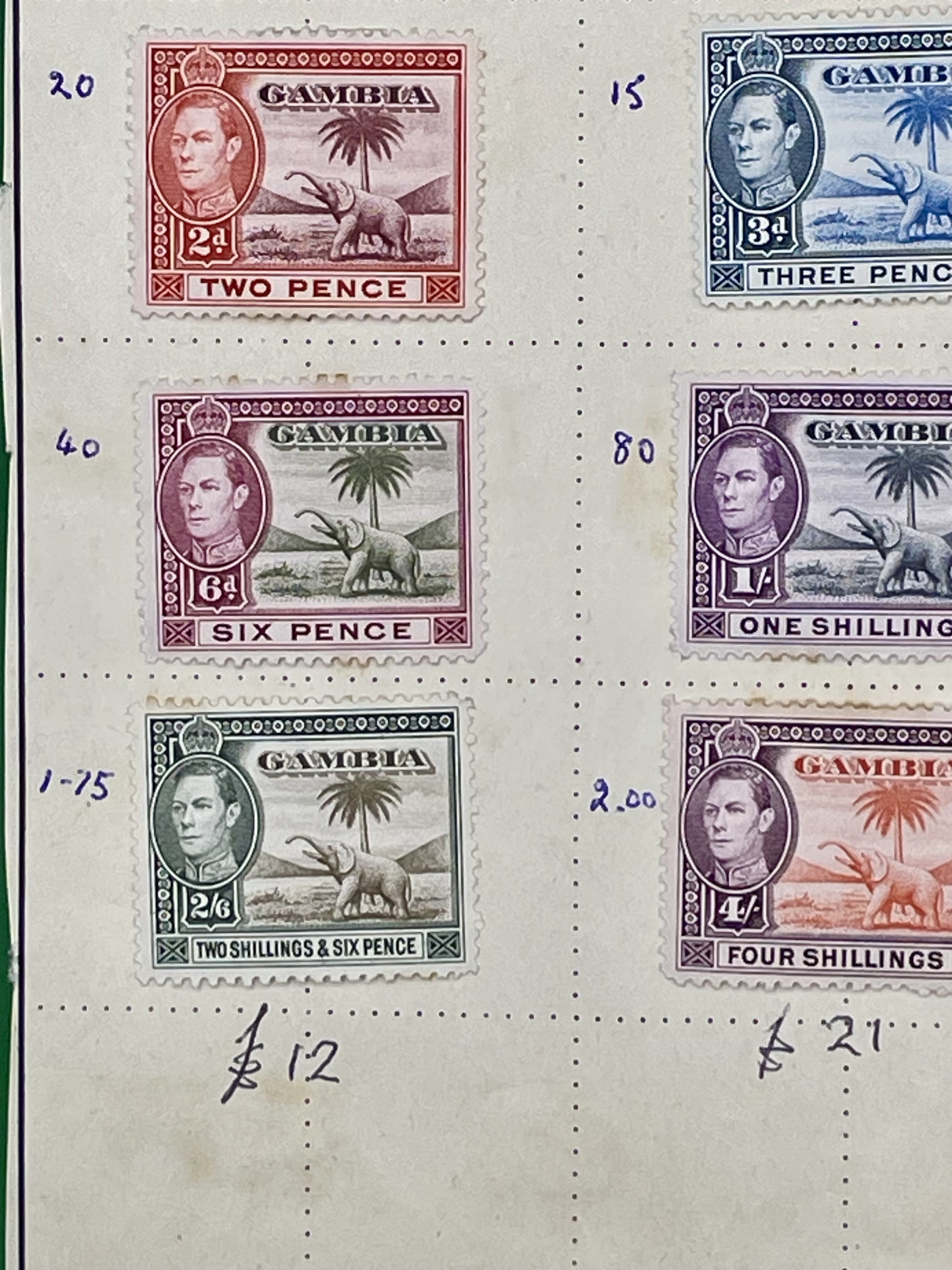 Page of rare Gambia Common Wealth stamps  - Image 2 of 7