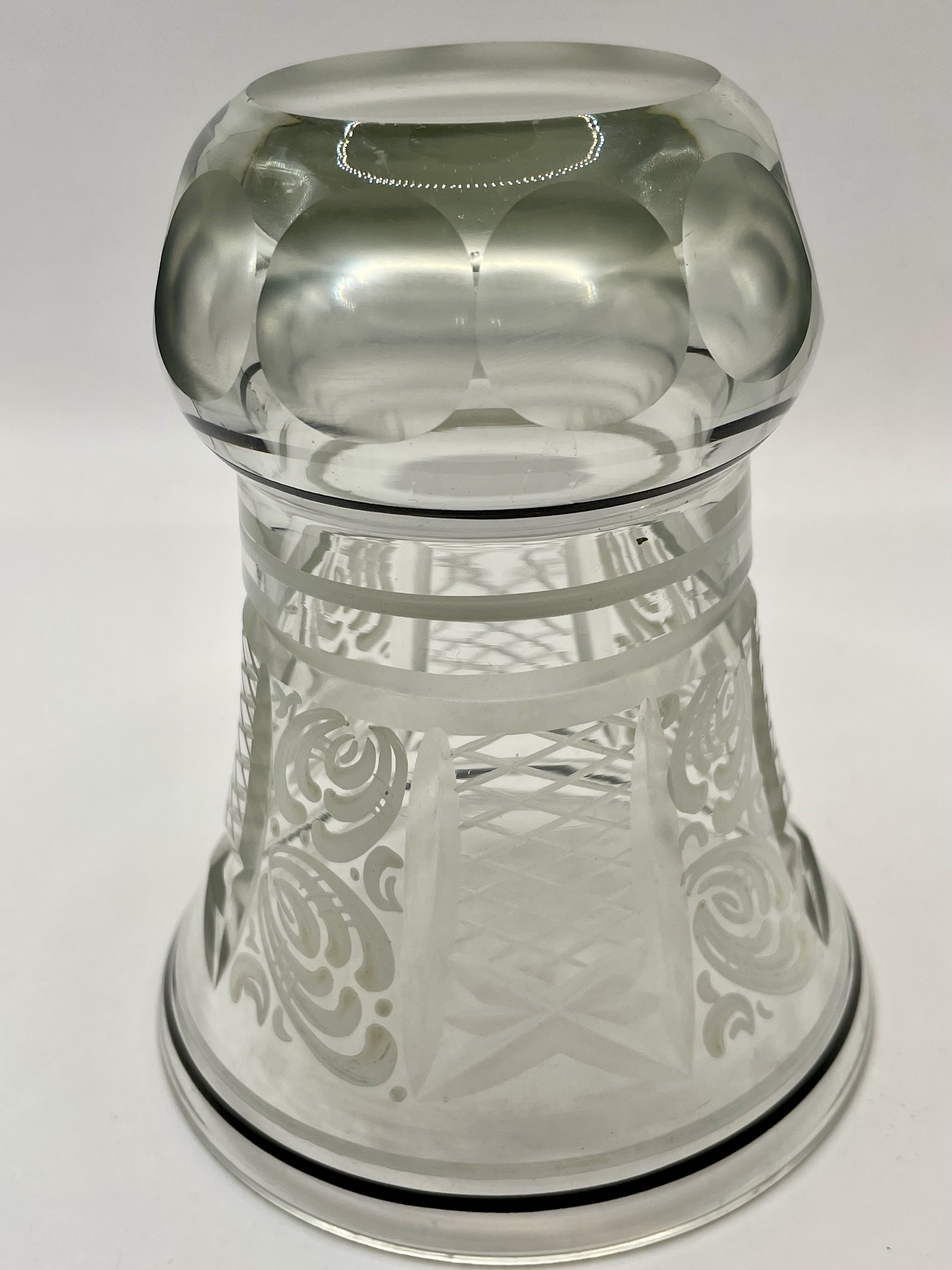 An antique possible Victorian bud vase heavy item with detailed panels. - Image 3 of 5