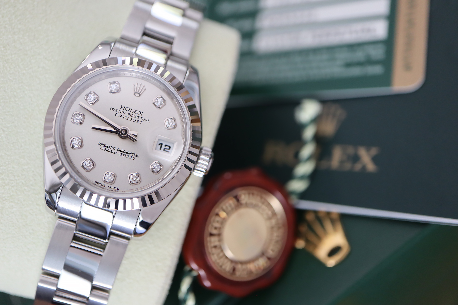 ROLEX *DIAMOND* DATEJUST (REF. 179174) *FULL SET* BOXSET, CARD, TAGS ETC! - Image 2 of 12