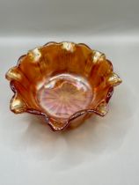 An original Victorian Carnival Glass Bowl great condition.